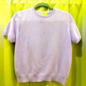 Neimen Marcus 100% Cashmere short Sleeve Blouse. Size Medium